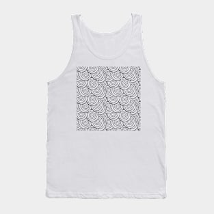 Monochrome Circles Pattern Tank Top